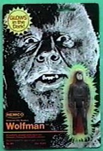 Carded glowing Wolfman with bubble graphics