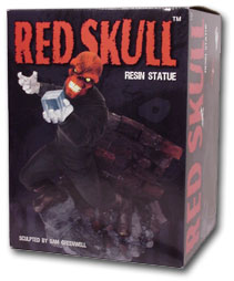 Red Skull Statue