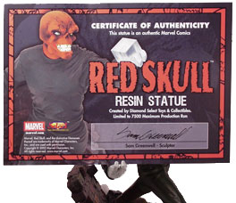 Red Skull Statue