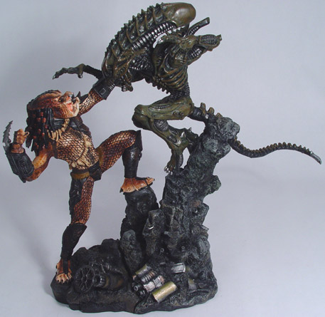 Alien Warrior Statue and Predator Statue
