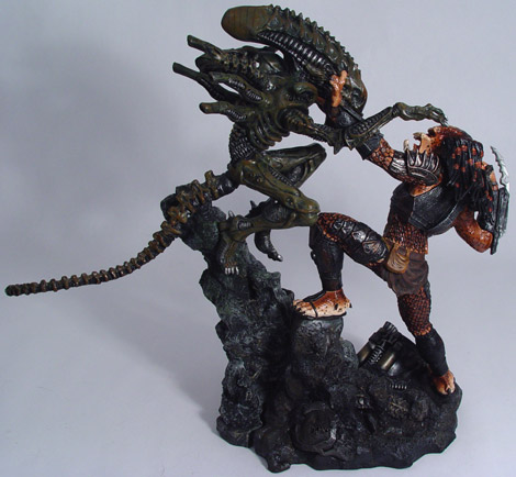 Alien Warrior Statue and Predator Statue