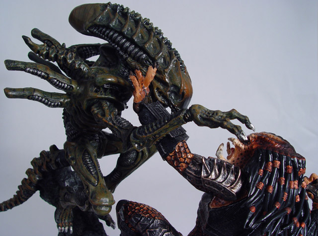 Alien Warrior Statue and Predator Statue