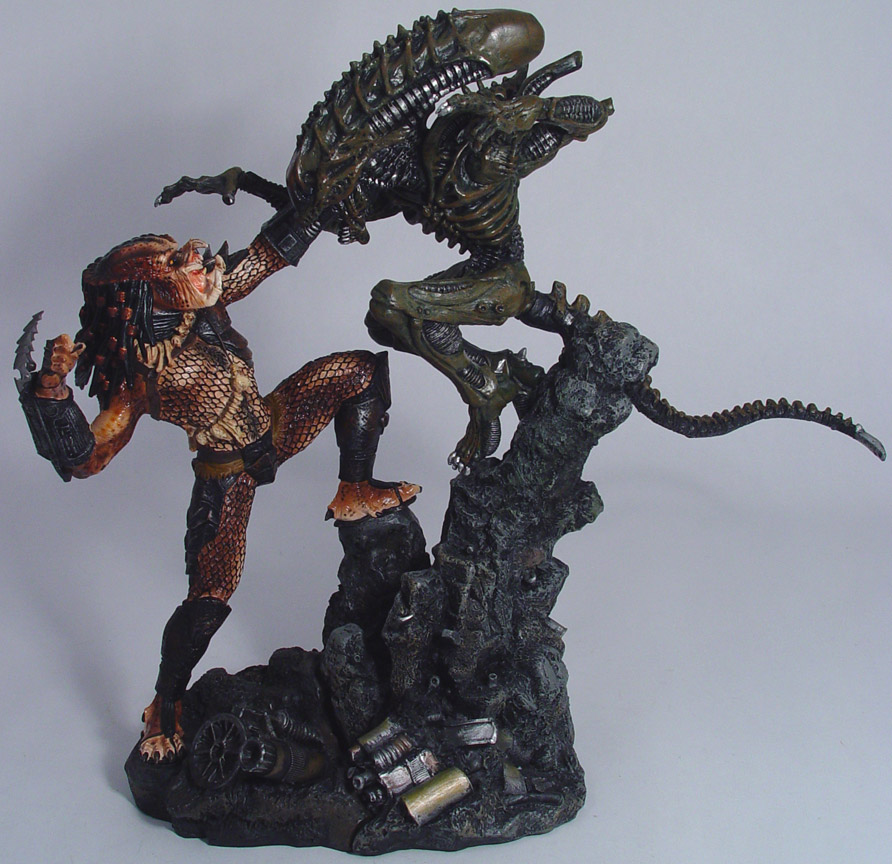Alien Warrior and Predator Statues