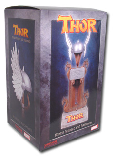 thor's hammer and winged helmet set
