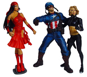 Marvel Select action figures Black Widow Elektra WWII Ultimate