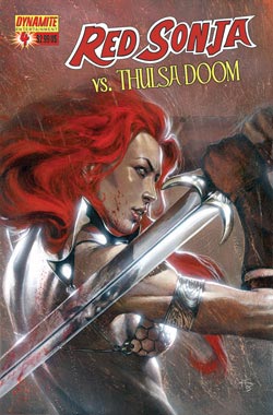 red sonja comic book cover