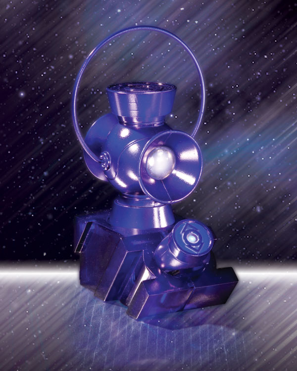 BLACKEST NIGHT: INDIGO LANTERN 1:4 SCALE POWER BATTERY AND RING PROP REPLICA SET