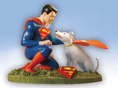 SUPERBOY & KRYPTO STATUE