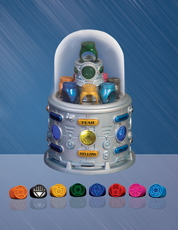 JLA TROPHY ROOM: GREEN LANTERN RINGS PROP REPLICA