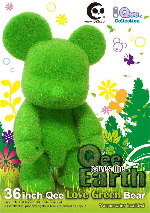 green qee bear and toy2r