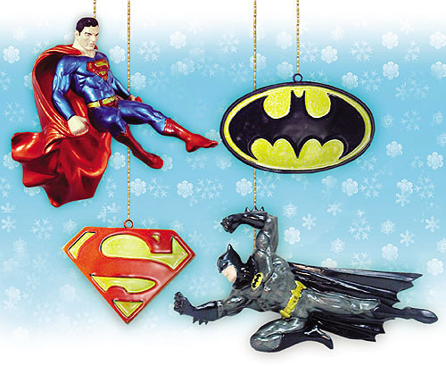 Batman & Superman Ornaments