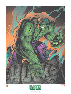 incredible hulk lithograph