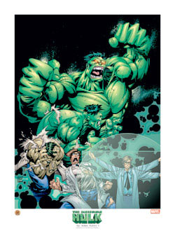 incredible hulk lithograph