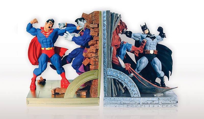 DC Direct Superman & Batman Deluxe Bookends