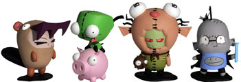 Invader ZIM Miniature Figurines