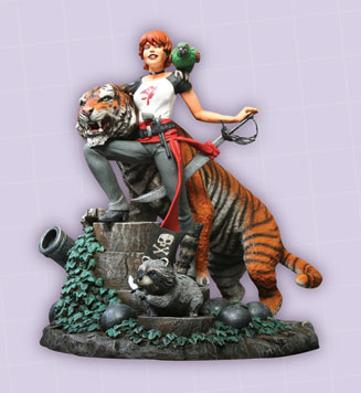 FABLES STATUE: SHERE KHAN & ROSE RED STATUE