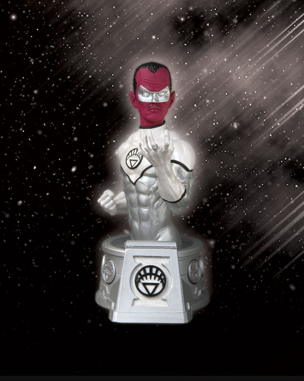 HEROES OF THE DC UNIVERSE: BLACKEST NIGHT: WHITE LANTERN SINESTRO BUST