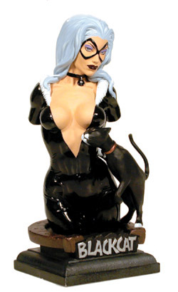 black cat bust