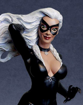 black cat statue