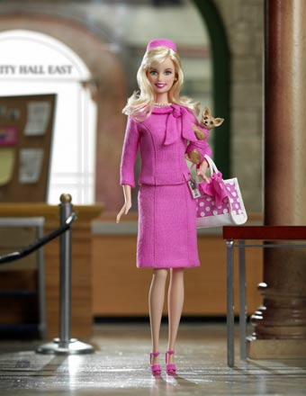 barbie doll as elle woods