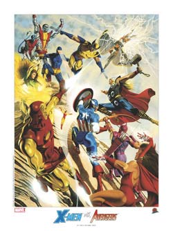 marvel comics lithograph from dynamic forces