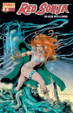 red sonja comic cover