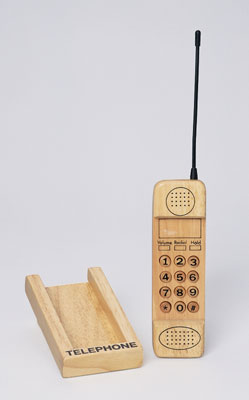 wooden toy phone