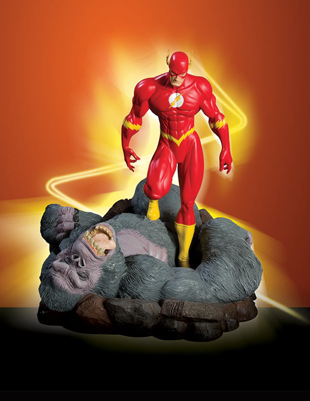 THE FLASH VS. GORILLA GRODD MINI STATUE