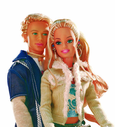 blaine and barbie dolls