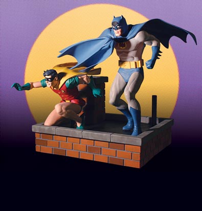 SILVER AGE BATMAN AND ROBIN STATUE