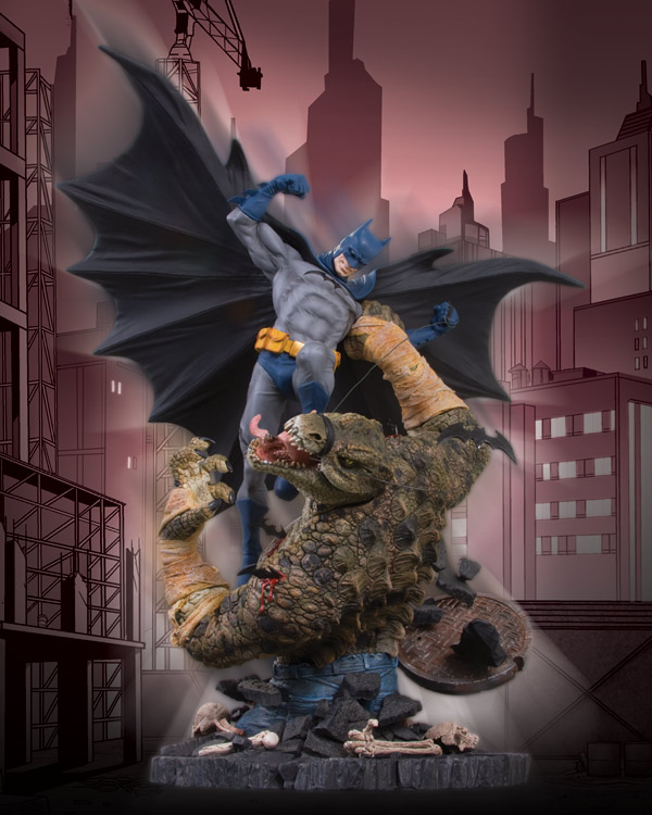 DC CLASSIC CONFRONTATIONS BATMAN VS. KILLER CROC STATUE