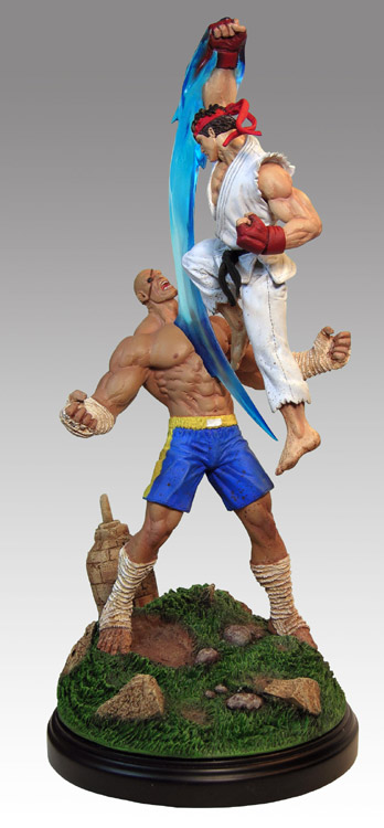 Ryu vs Sagat Diorama Statue