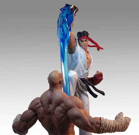 Ryu vs Sagat Diorama Statue