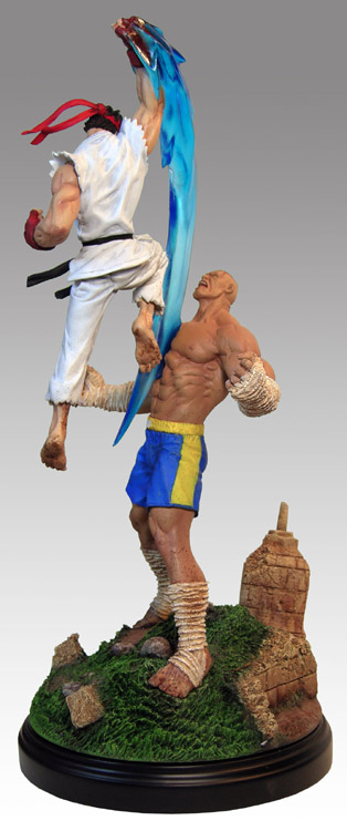 Ryu vs Sagat Diorama Statue