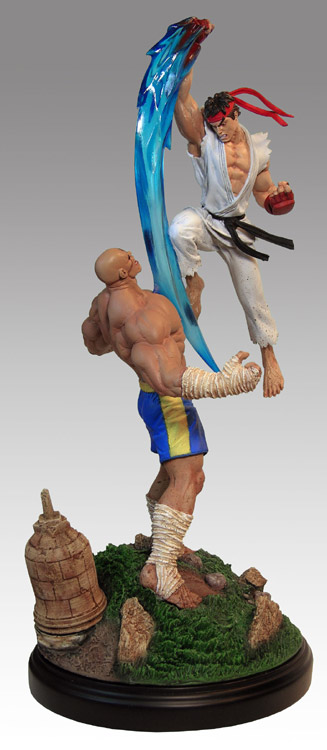 Ryu vs Sagat Diorama Statue