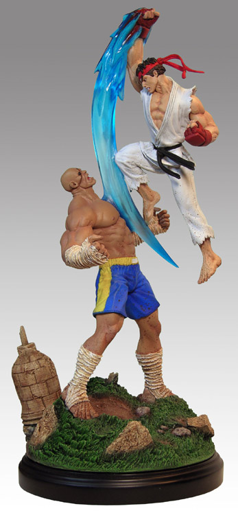 Ryu vs Sagat Diorama Statue