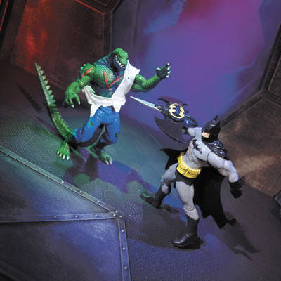 killer croc and batman action figures