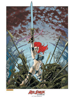 red sonja lithograph