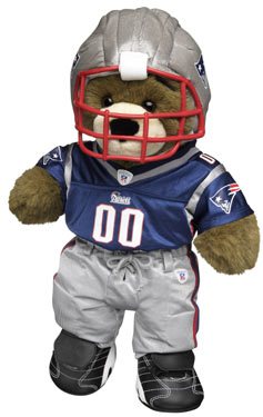 build-a-bear stuffed bear with an nfl uniform