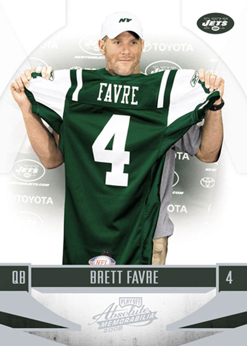 Brett Favre New York Jets trading card