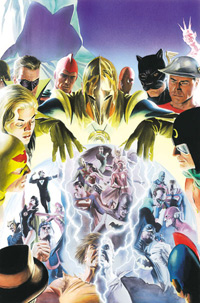 CRISIS ON MULTIPLE EARTHS BY ALEX ROSS POSTER