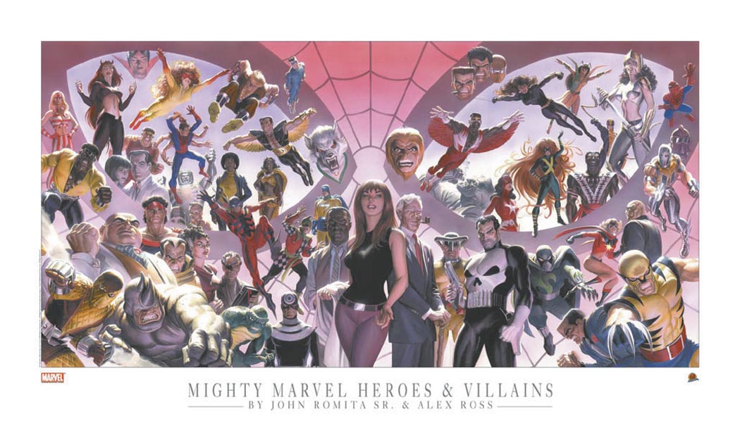Mighty Marvel Heroes & Villians Litho