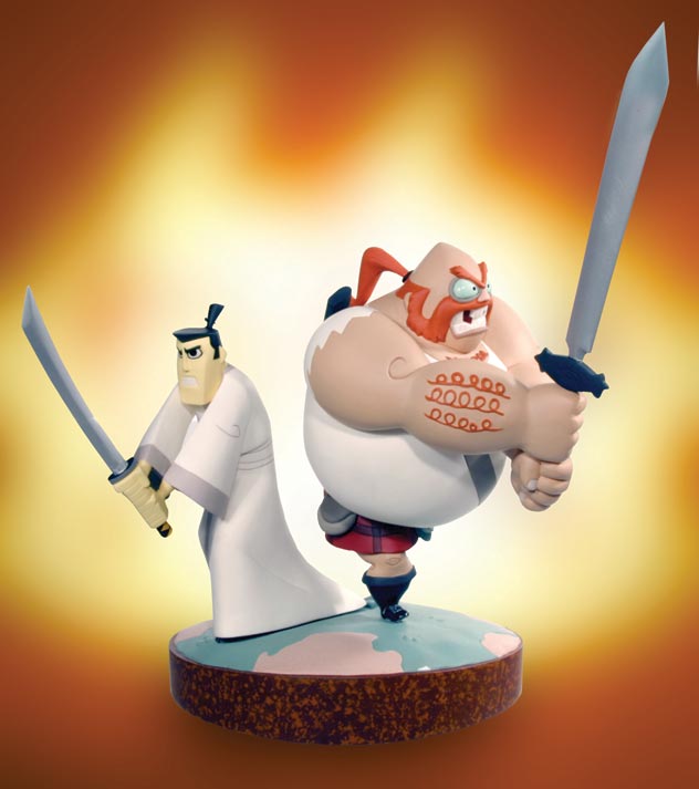 Samurai Jack and Scotsman Statue