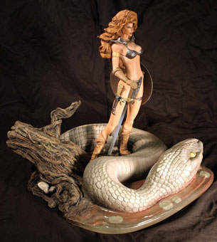 red sonja comic statue