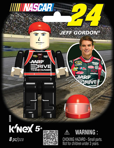 k'nex nascar driver figure bags