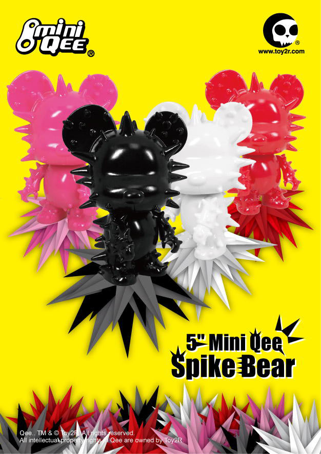 Toy2R's New 5 Inch Mini Qee Spike Bear and Melting Bear Collection