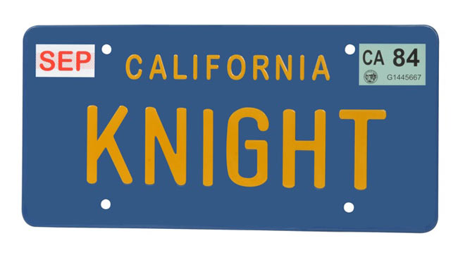 Knight Rider License Plate