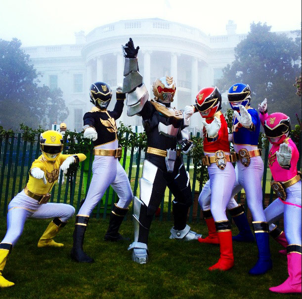 Saban's Power Rangers Megaforce Participate in 2013 White House Easter Egg Roll