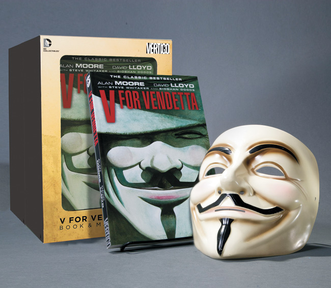 V FOR VENDETTA BOOK & MASK SET