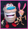 ren and stimpy action figures on display at wizard world la